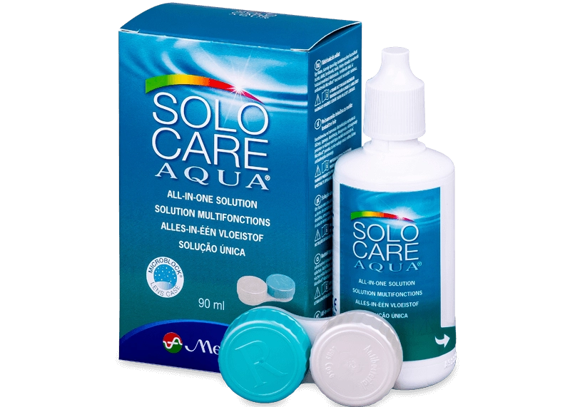 Solocare Aqua 90 ml + antibakteriaalne konteiner
