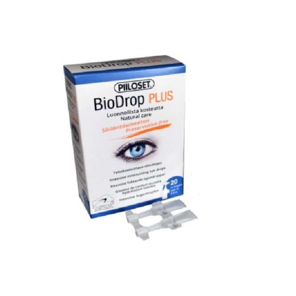 Piiloset BioDrop Plus niisutavad silmatilgad 20tk x 0,4ml ampullides (taassuletavad)