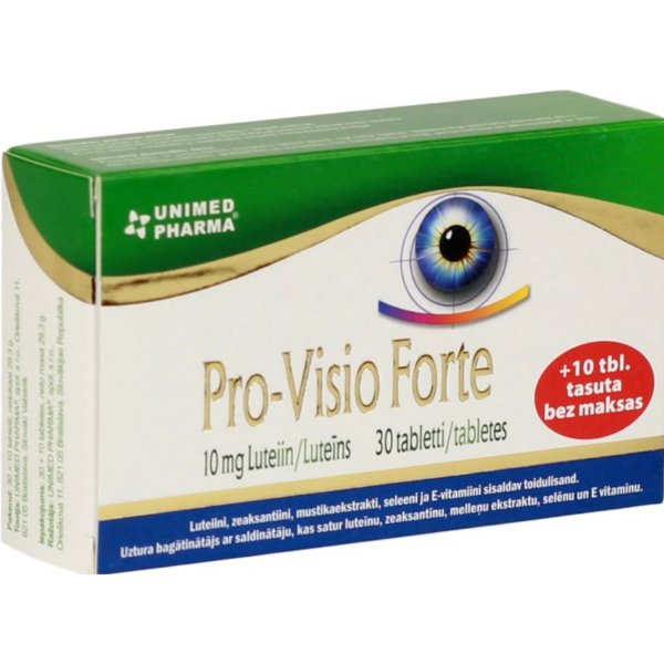 Pro-Visio Forte tbl N30+N10 silmavitamiin